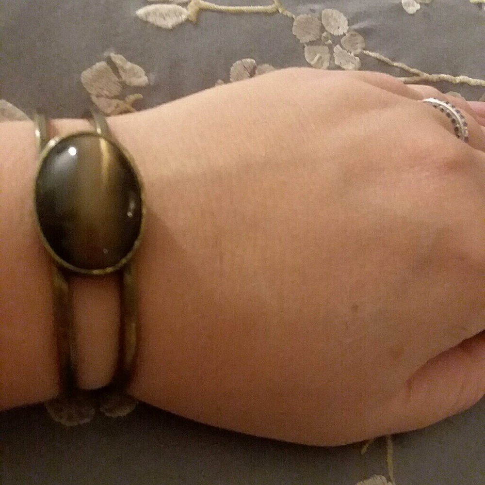 Vintage Victorian tiger's eye bracelet